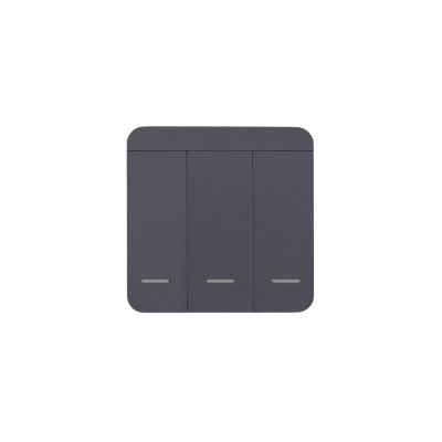 Выключатель беспроводной, с реле, 3 клавиши, графит, AKS 124647