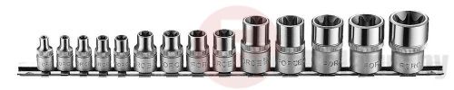 Набор головок Force 4158 Е-профиль (Torx) (Е4-Е24) 14 пр. 1/4'', 3/8''и 1/2''