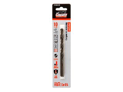 Сверло по металлу ц/х 10х87х133 мм HSS-Co, кобальт 5% Gepard GP14100-133