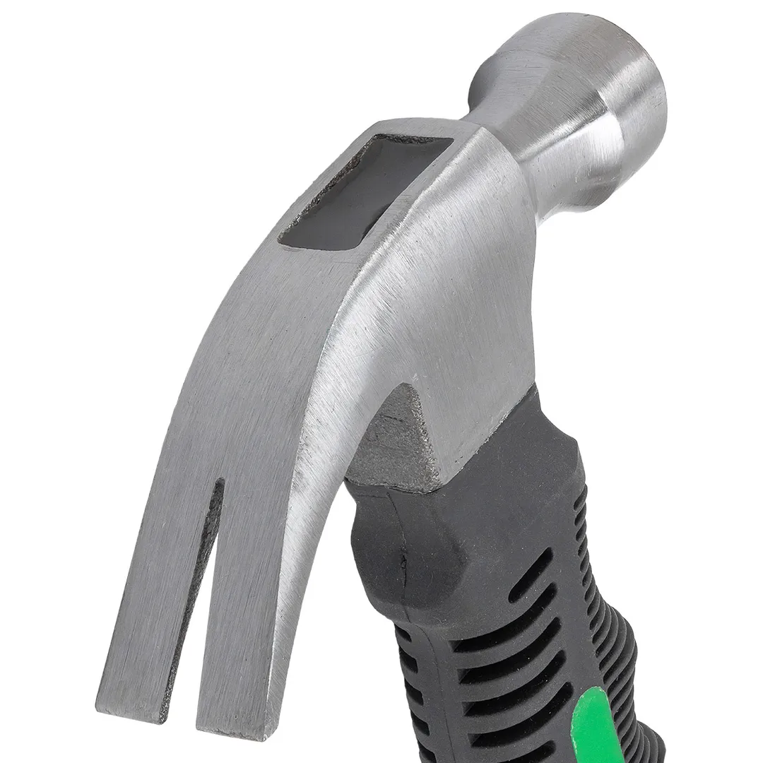 Молоток мини с гвоздодером и эргономичной рукояткой 160 мм, вес 320 гр RockForce RF-T7006