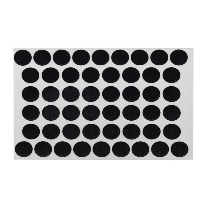 Заглушка самоприлипающая к конфирматам черный структурный (7) (лист-50шт.) AKS 45057