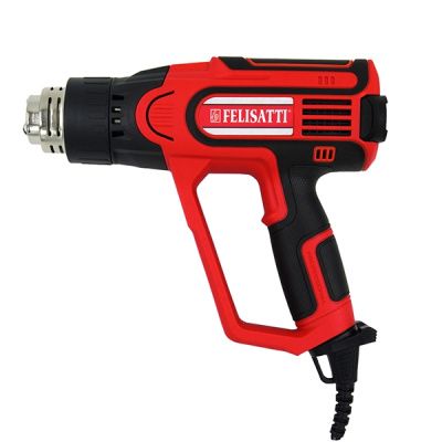 Фен строительный 2300, 2300 Вт, 9 насадок (керамический нагреватель) Felisatti FT2004 Felisatti