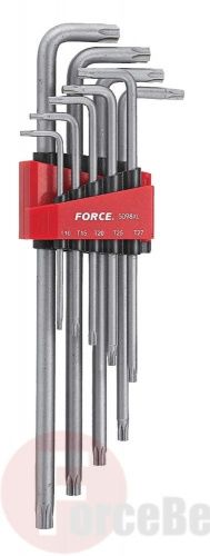 Набор Г-обр. ключей Torx TR, экстрадлинных Т10-Т50 9 пр. Force 5098XL