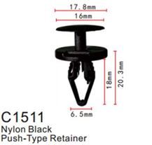 Клипса для крепления внутренней обшивки а/м GM пластиковая, 100 шт Forsage C1511(GM)