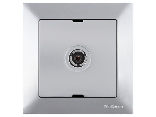 Розетка телевиз. 1-ая, скрытая, с/з, 11dB, переходная, серебро, DARIA, Mutlusan 21201700182