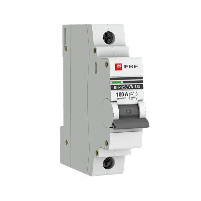 Выключатель нагрузки 1P 100А ВН-125 EKF PROxima SL125-1-100-pro