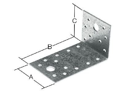 Уголок крепежный асимметричный KUAS белый цинк Starfix