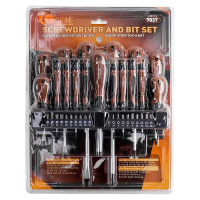 Набор отверток SL, PH, отверток для точных работ SL, PH, Torx, биты SL, PH, Torx, Hex 37 пр FORSTIME FT-7037