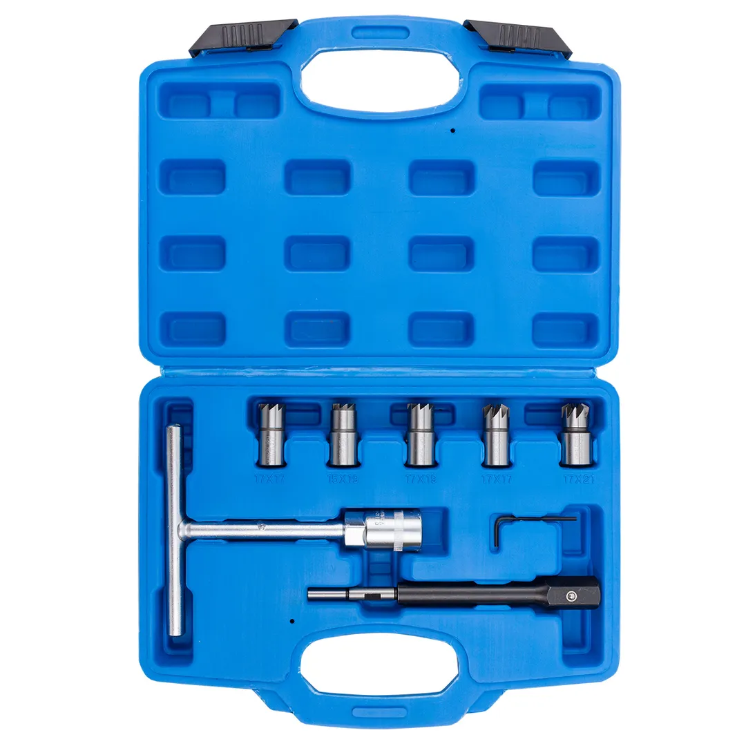 Набор фрез для чистки и восстановления посадочных мест дизельных форсунок 7 пр 15х19, 17х17-2шт, 17х19, 17х21 ммв Forsage F-907G7