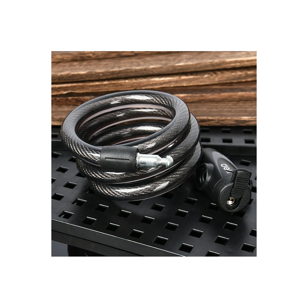 Замок тросовый велосипедный Deli YS EDL508063, 15х1200мм, ключи 2 шт