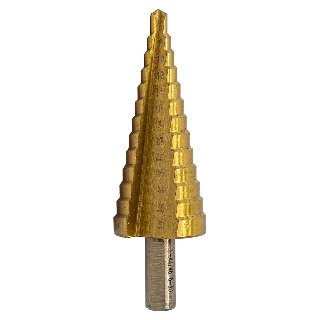 Сверло ступенчатое TIN HSS 4241, 6-30 мм Forsage F-44746