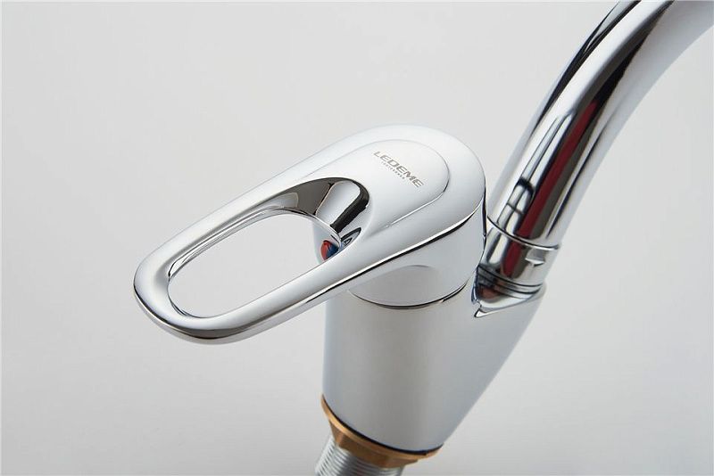 Смеситель для кухни, латунь, хром Ledeme L5904