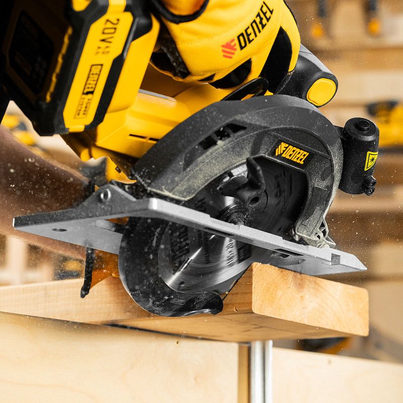 Пила циркулярная аккумуляторная бесщет. CCSH-BL-20-185, 185 мм, Li-Ion, 20 В Denzel 27409