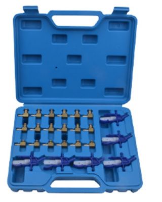 Набор адаптеров для тестера обратки дизельных форсунок системы Common Rail 24 пр. RockForce RF-40110124