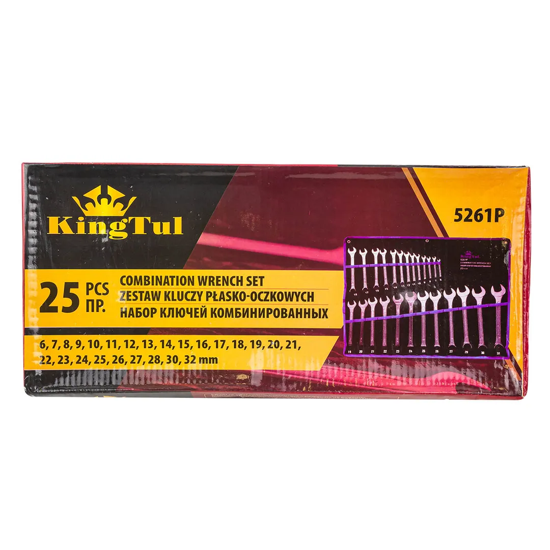 Набор ключей комбинированных 25 пр., 6-28,30,32 мм KINGTUL KT-5261P