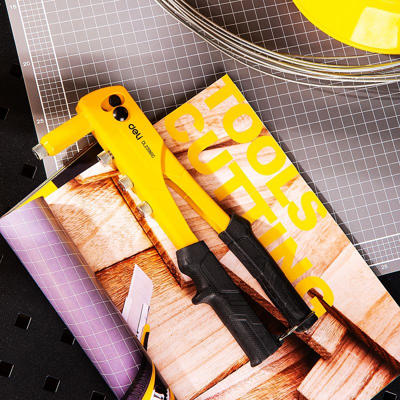 Заклепочник Deli "EDL236910" 265 мм, желтый, черный