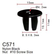 Клипса для крепления внутренней обшивки а/м Ниссан пластиковая, 100 шт Forsage C0571(Nissan)