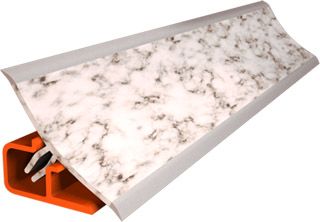 Плинтус ПВХ к столешнику LР цемент (160) (1шт=3м.п.) EL-MECH-PLAST 60830