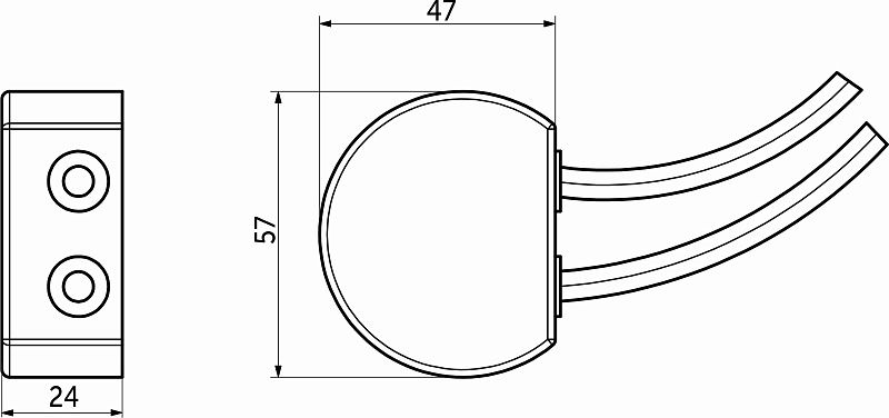 Блок питания Wall 60W/24V в подрозетник, IP67, водонепроницаемый, AKS 124404