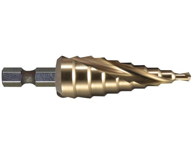 Сверло ступенчатое HSS-TiN с коническим желобком, 4-12, хв. 6-гр Makita D-40179