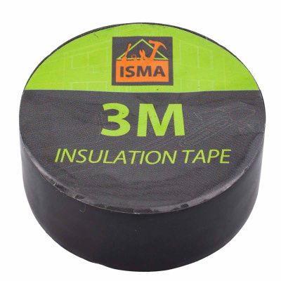 Лента изоляционная 3 м, черная ISMA ISMA-I103