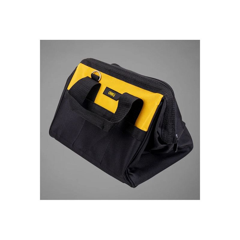 Сумка для инструментов Deli YS EDL-P1, 300х230х250 мм, ткань Oxford, черный, желтый