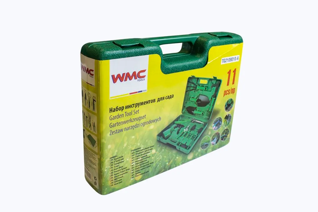 Набор садового инструмента 11 пр, тяпка, рыхлитель ,совок 2 шт, ножницы, опрыскиватель, секатор, совок мини 2 шт, грабли WMC TOOLS WMC-TG2109010-A