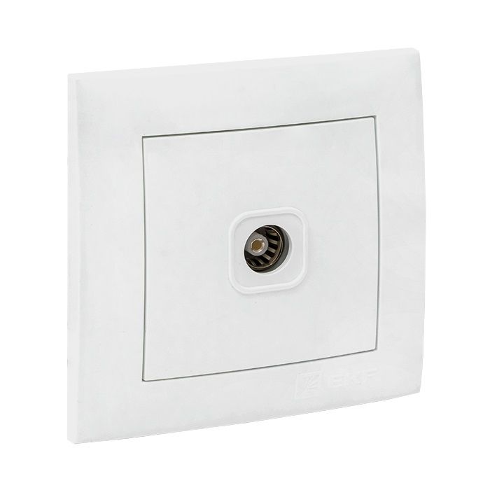 Валенсия розетка телевизионная 1-местная проходная 14дБ-240МГц белая EKF PROxima EWA00-127-10
