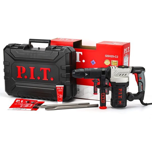 Молоток отбойный SDS-MAX электрич., 1500Вт, 15дж, 4100 уд/мин, 12 полож. зубила PIT GSH25-C2