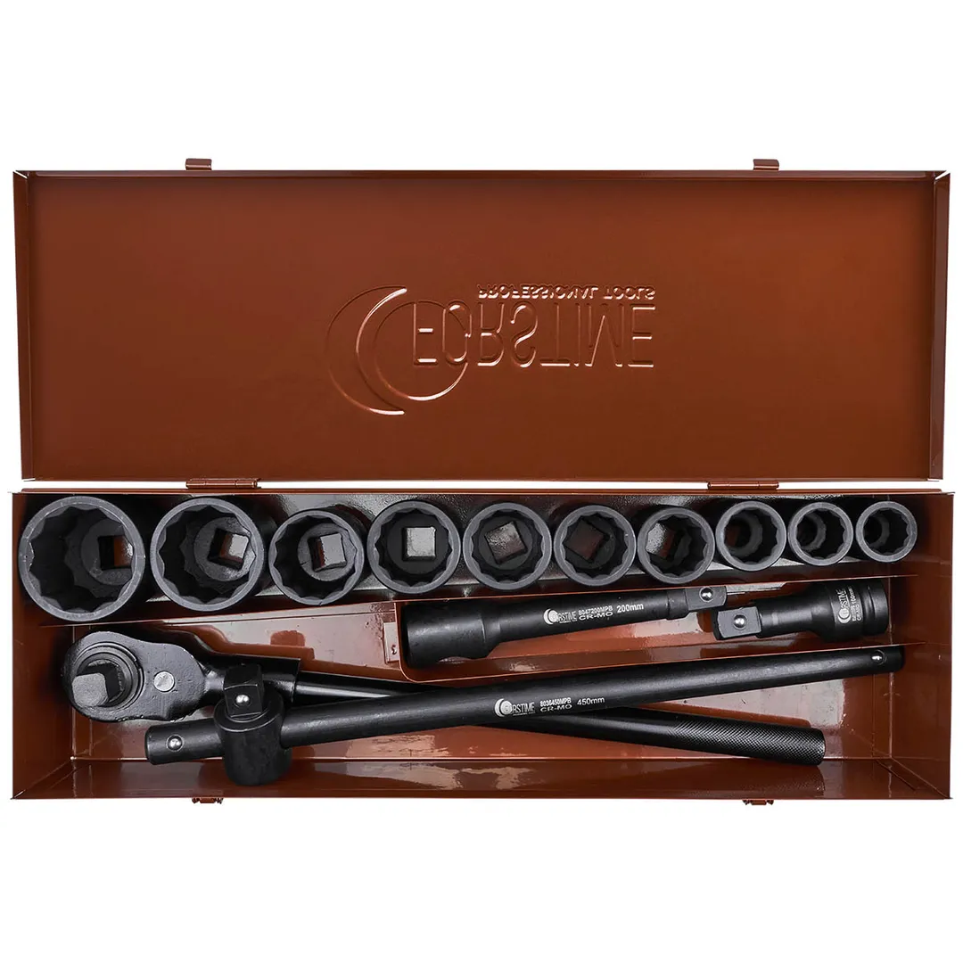 Набор ударных инструментов 15 пр 3/4'' 12-гр FORSTIME FT-6143-9MPB