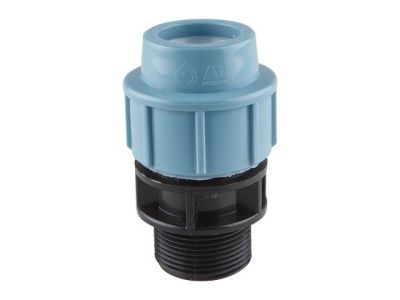 Ниппель ПНД, наружная резьба 50x1 1/2'' AV Engineering AVE10650112