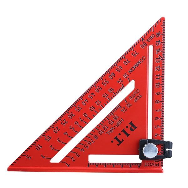 Угольник Свенсона метрический плотницкий с разметочным маркером DRUA HSQR04-0180C (180 мм) PIT HSQR04-0180C