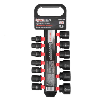 Набор головок ударных 10-32 мм 13 пр 1/2'' 6-гр ForceKraft FK-4139MPB