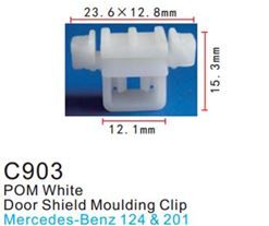 Клипса для крепления внутренней обшивки европейских а/м пластиковая 100 шт Forsage F-C903(Europeancar)