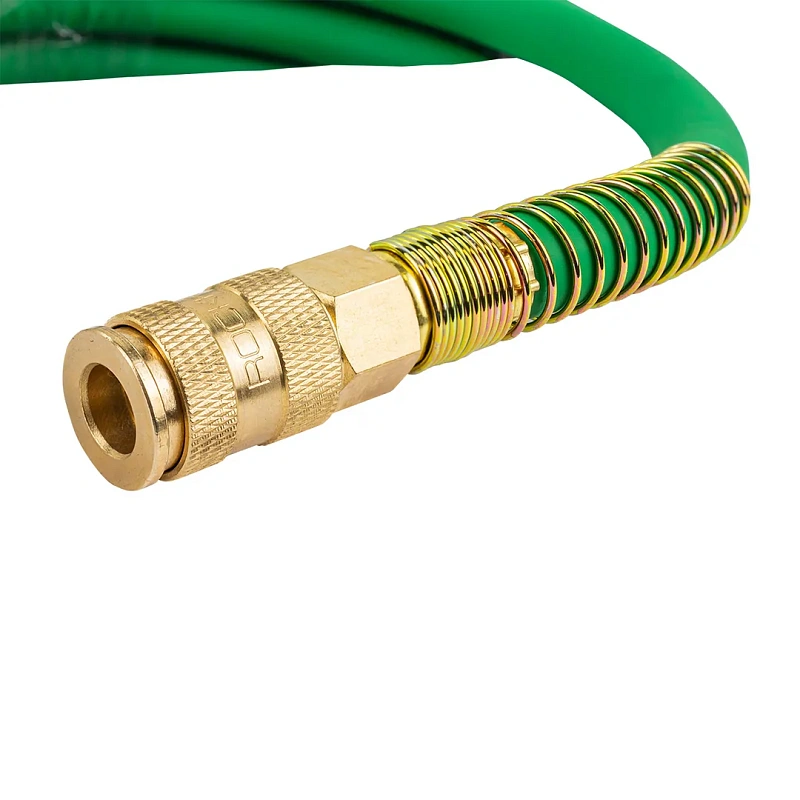 Шланг воздушный резиновый армированный с быстросъемами 10х16 мм, 15 м RockForce RF-AHC-52G