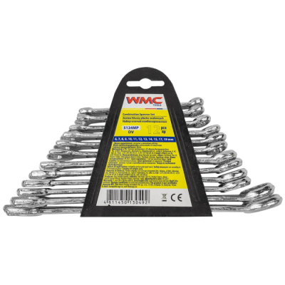 Набор ключей комбинированных 6-15, 17, 19 мм 12 пр WMC TOOLS WMC-5124MP DV