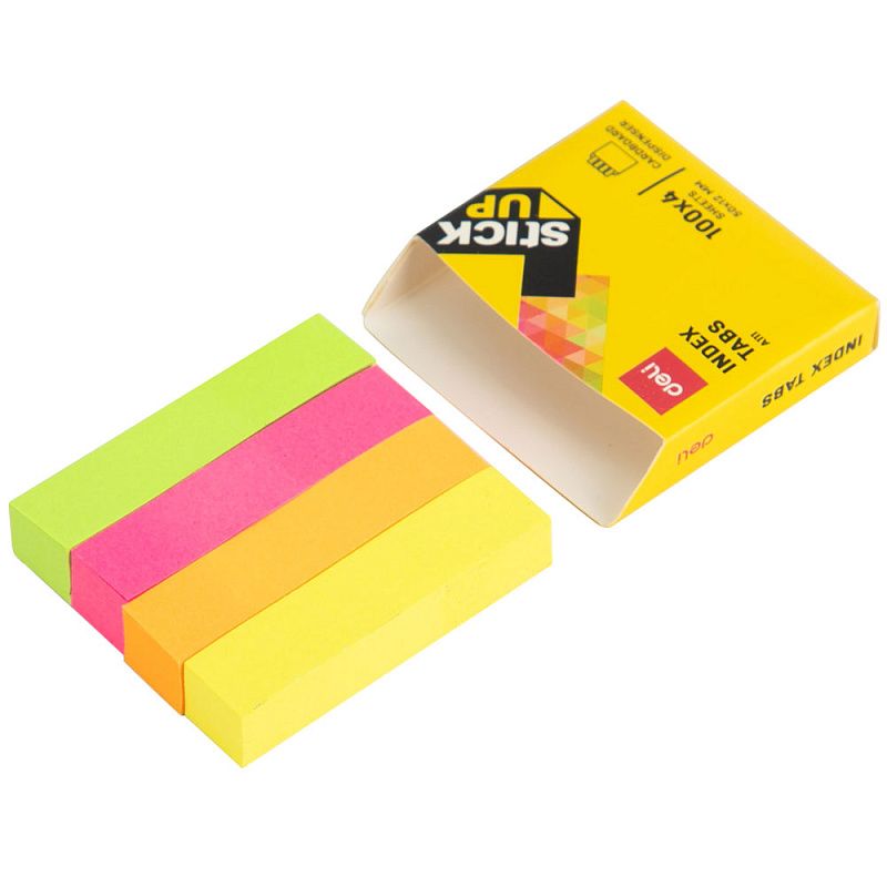 Закладки бумажные клейкие "Deli", 50x12 мм, 400 шт, ассорти