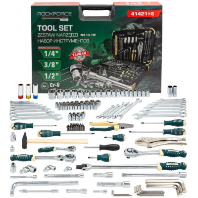 Набор инструментов 142+6 пр 1/4''&3/8''&1/2'' 6-гр RockForce RF LIGHT-41421+6