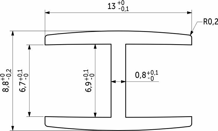 Планка соединительная 6 матовая (L=0.6) AKS 36163