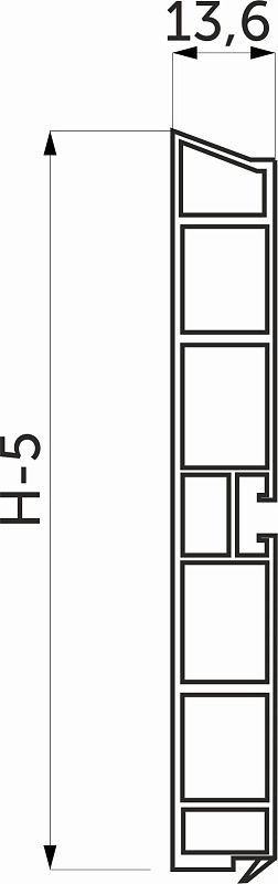 Цоколь мебельный ПВХ h100 золото поталь L3200мм, RU 115131
