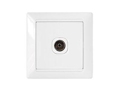 Розетка 1-ая телевизионная (скрытая) белая, Стиль, Bylectrica ТР-042