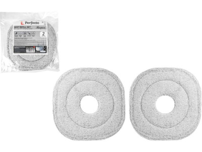 Набор сменных насадок для швабры с отжимным ведром Mopex 2 шт, диаметр 24 см PERFECTO LINEA 44-431024