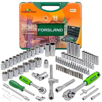 Набор инструментов 94 пр. 1/4"&1/2" 6-гр. Forsland Forsland-4941-5