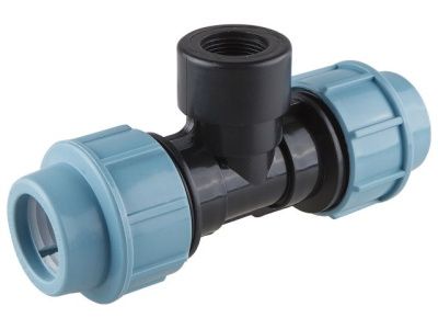 Тройник ПНД компрессионный, внутренняя резьба 20x3/4'' AV Engineering AVE1082034