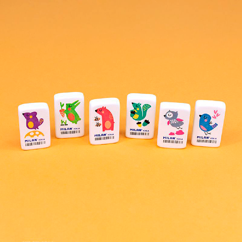 Ластик Milan "436A", 1 шт, ассорти