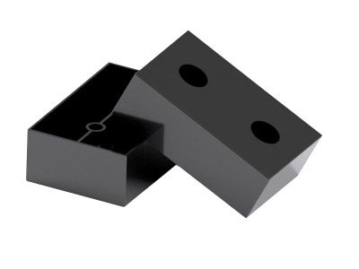 Опора меб. пласт. 60х40х20 чёрный PL 79894