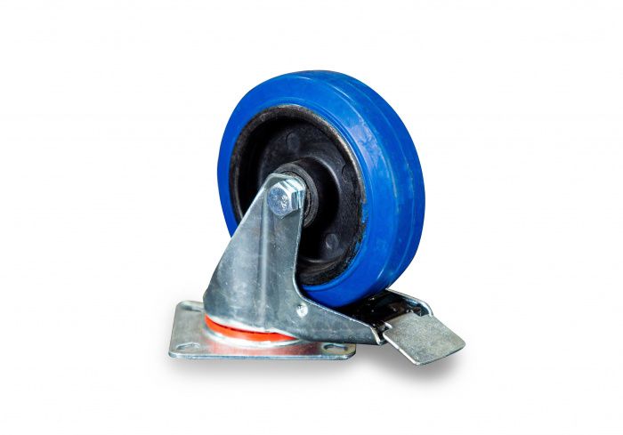 Колесо поворотное резина SRCLb 55 125 мм с тормозом (F) TOR 1024396