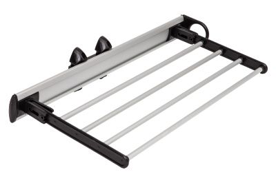 Вешалка выдвижная для брюк крепл.бок., хром/черный AKS 22693