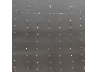 Гирлянда "Дождь из росы" 3х2 м, 200LED, IP20, цвет свечения мультиколор, Тип питания: USB. С пультом управления, с крючками для крепления. Neon-Night 315-879