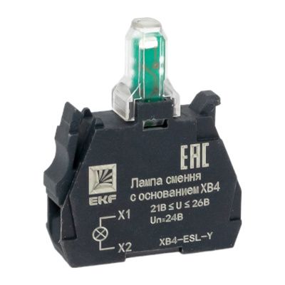 Лампа сменная c основанием XB4 желтая 24В EKF PROxima XB4-ESL-Y